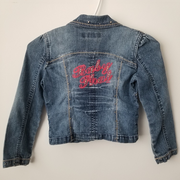 Baby Phat Girlz Y2K Embroidered Jean Jacket Size 5/6 - Picture 2 of 10